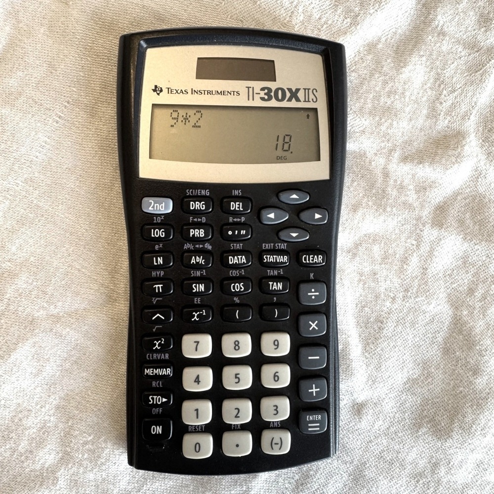 Texas Instruments TI-30X IIS Scientific Calculator Black Gray Solar Works